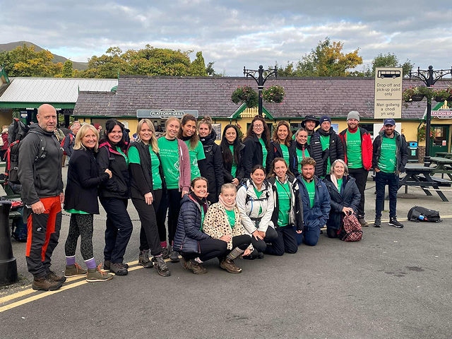 Staff and clients from Salon .45 in Heywood climbed Snowdon