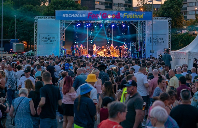 This August the main stage moved to Hopwood Hall College due to ongoing work in and around Rochdale Town Hall Square