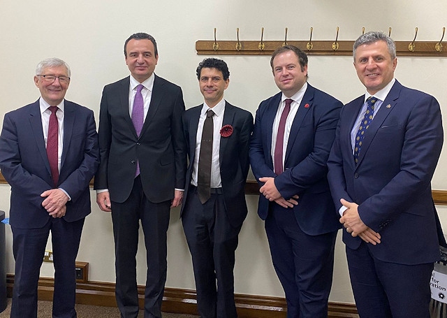 Tony Lloyd MP met with Kosovo's Albin Kurti and Ilir Kapiti