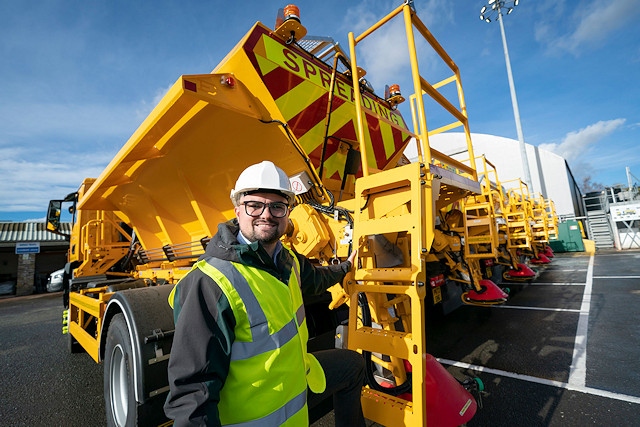 Councillor Daniel Meredith, cabinet member for highways at the council’s depot in Rochdale