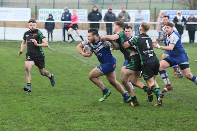 Reece Hamlett scored for Mayfield in the first round match