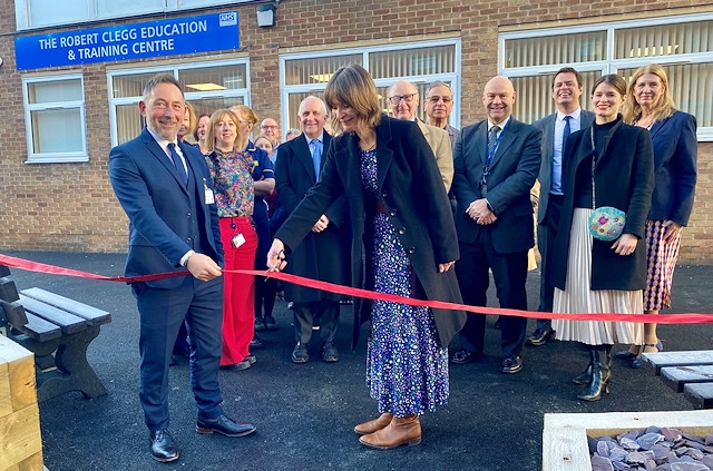 Robert Clegg ribbon cutting