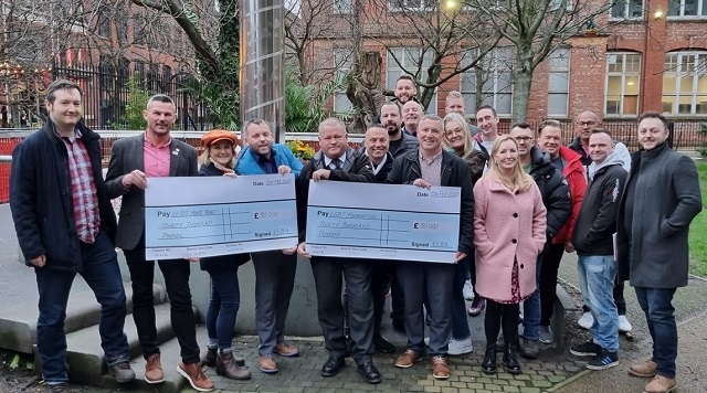 VLBA present cheque to LGBT Foundation and George House Trust