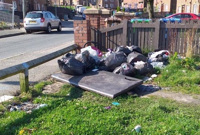 Waste was found dumped on Kildare Crescent, Rochdale