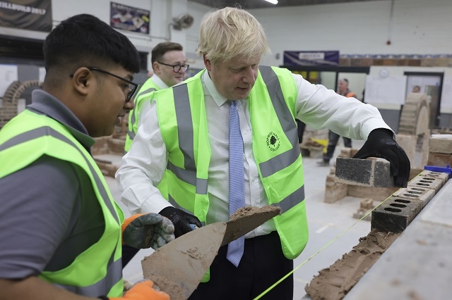 The Prime Minister Boris Johnson, visits Hopwood Hall College to mark the launch of the Levelling Up White Paper