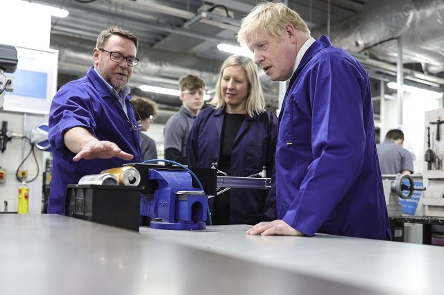 The Prime Minister Boris Johnson, visits Hopwood Hall College to mark the launch of the Levelling Up White Paper