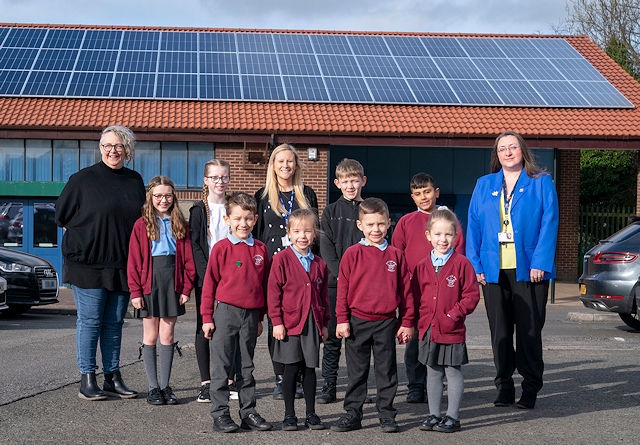 Councillor Sara Rowbotham MBE, portfolio holder for climate change and sustainability Councillor Rachel Massey, portfolio holder for children’s services and education Mrs Orley, Whittaker Moss’s eco lead, some of Whittaker Moss eco representatives