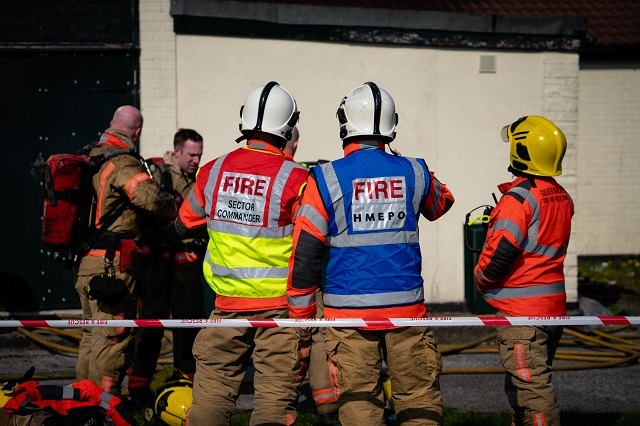 The fire at the former Heywood pub on Tower Street