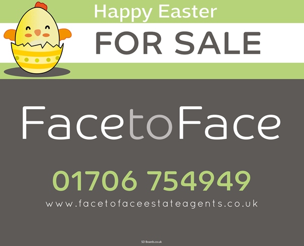 The Face to Face sales board has been updated with a little Easter chick