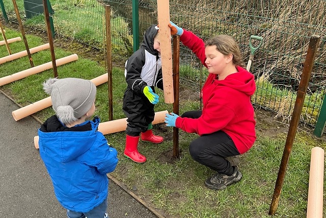 Pupils at St John with St Michael CE Primary School planted 112 trees