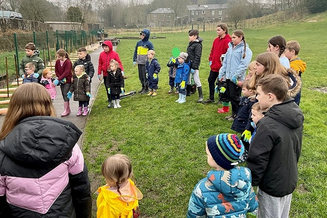 Pupils at St John with St Michael CE Primary School planted 112 trees