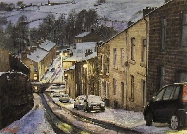 “In for the Night” Christmas in Bacup. 25 x 18” image