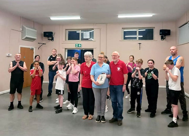 Back O'th Moss Community Centre was presented with a heart defibrillator by Rochdale Heartbeat