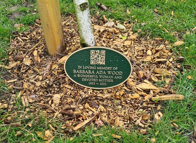 The memorial to Barbara Ada Wood