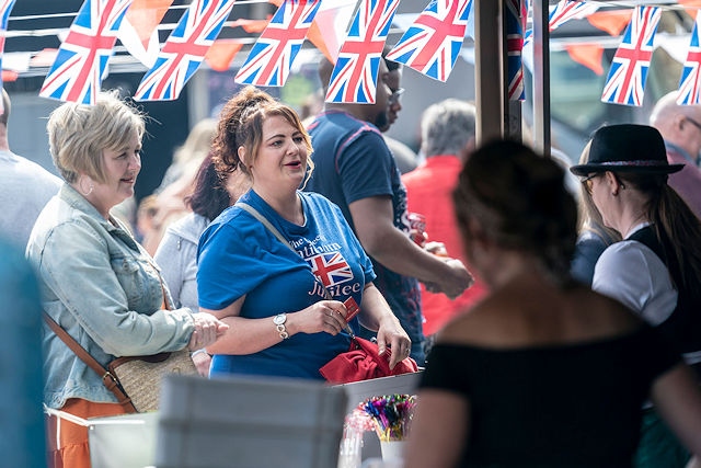 The event in Rochdale town centre was decked out in bunting for a Platinum Jubilee special