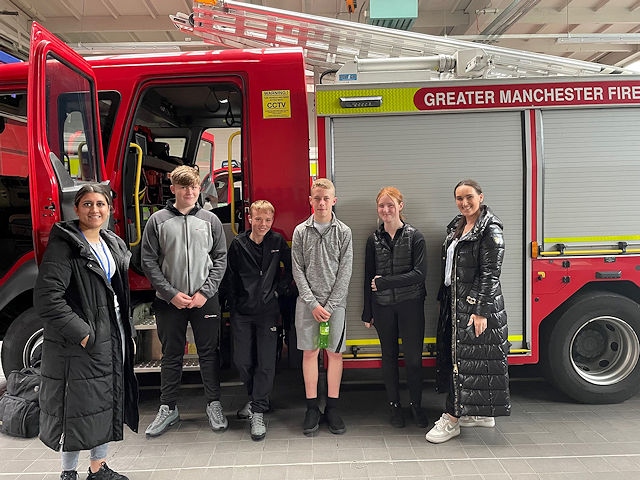 L-R: Ifra Sadiq (Youth Development Worker), Kai Mullen, Bailey Irving, Hayden Chorlton, Charlie Hughes, Jennie Davies (Youth Development Worker)