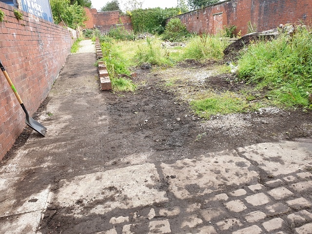 The walled garden in Falinge Park, where the bus will live