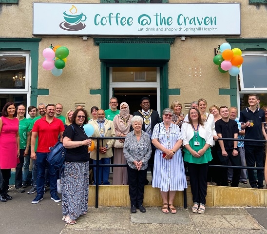 Members of the community, loyal customers, trustees of Springhill and Mayor Ali Ahmed attended the reopening of Coffee @ the Craven