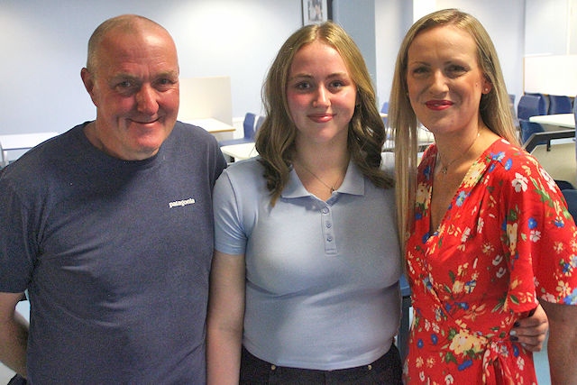 From left, Will Latham, daughter Emily and mum Cathryn.