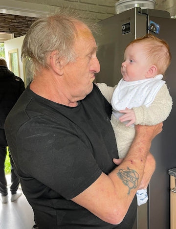 Tony Simpson and his grandson