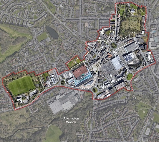 An overview of the area covered by the Middleton masterplan 