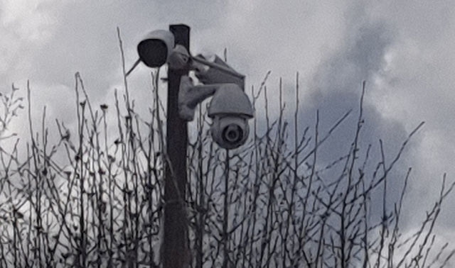 The cameras consisted of ‘gimbal’ cameras, cameras mounted on barbed wire-covered poles, night vision audio recording and also audio-enabled cameras with speakers covering neighbouring properties and the public road