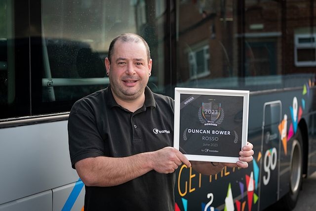 June’s Transdev Honours award winner - Duncan Bower from Rosso