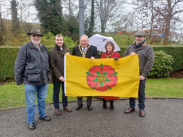 The Lancashire Day flag raising in Littleborough