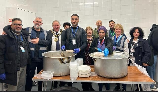 The Mayor and Mayoress of Rochdale with volunteers from Army of Kindness