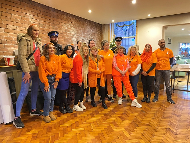 Rochdale Connections Trust organised a procession to the Town Hall to raise awareness of the White Ribbon Campaign and Violence Against Women and Girls