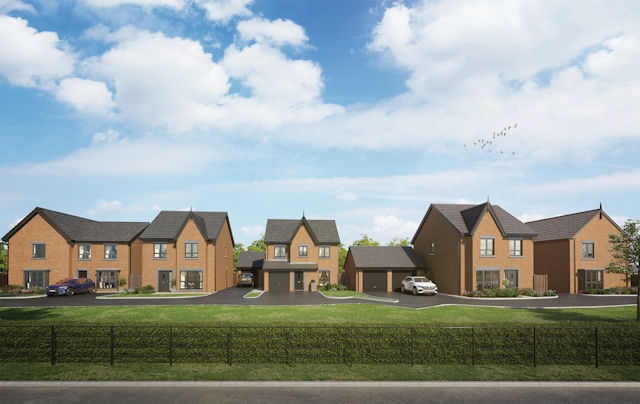 CGI of the new homes at Hopwood Meadows