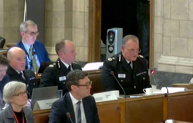 GMP chief constable Stephen Watson at the Police, Fire and Crime Panel on 26 January 2023