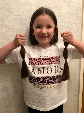 Eva donated her hair to the Little Princess Trust