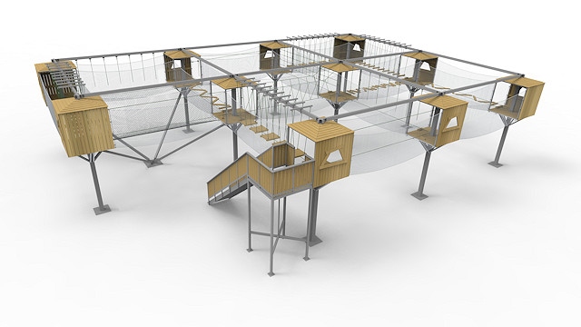 CGI of the high nets course that was planned for Hollingworth Lake, Littleborough