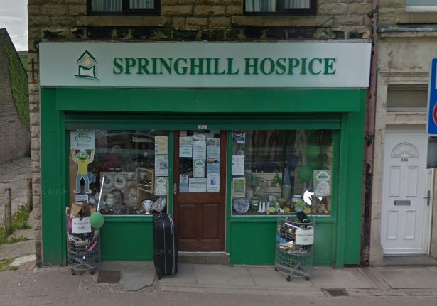 The Springhill Hospice charity shop on Market Street, Whitworth