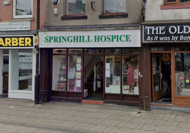 The Springhill Hospice charity shop on Market Street, Heywood