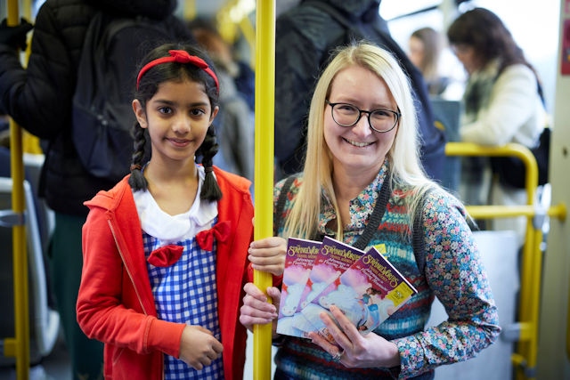 Books were given away on the Metrolink for World Book Day