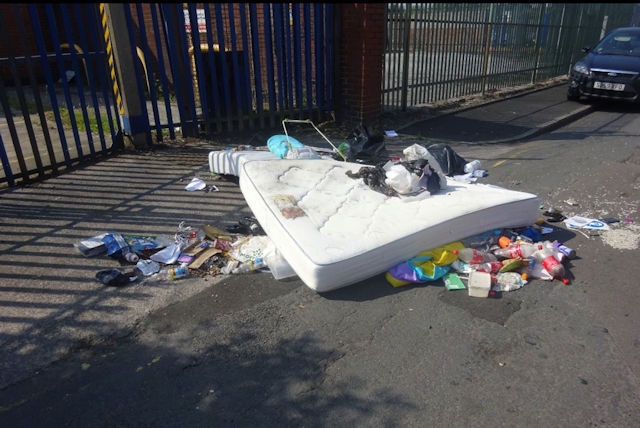 Taylor's fly-tipping on Hobson Street, Oldham