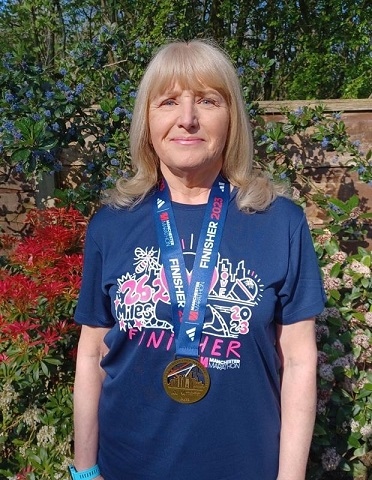 Janet with her medal