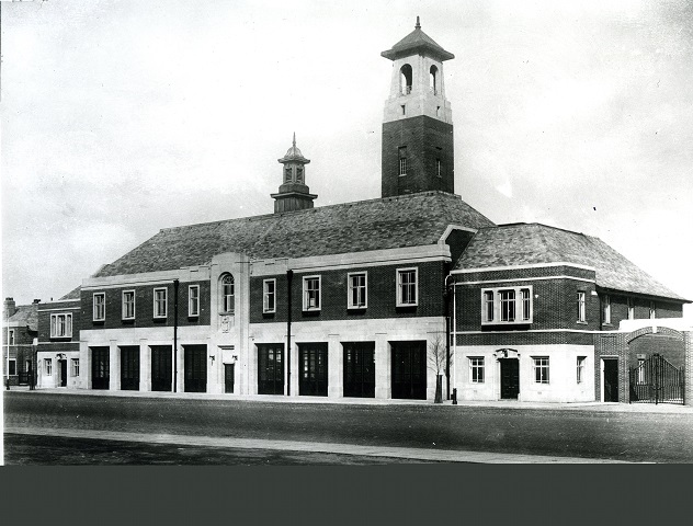 An old photo of the Maclure Road fire station