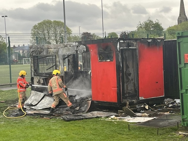 The Avenue FC Clubhouse after the fire