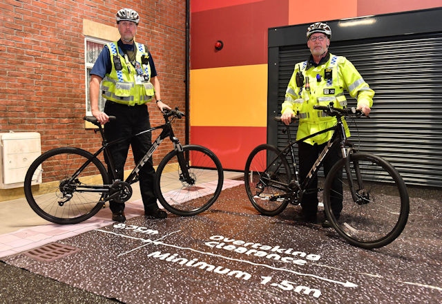 Officers from the Traffic Unit will cycle the roads of Greater Manchester in a bid to identify those drivers who fail to overtake them within the Highway Code’s recommended safe passing distance of 1.5 metres