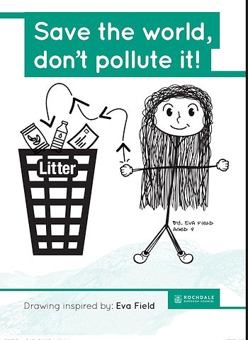 The poster that Eva has created with Rochdale Environmental Management.