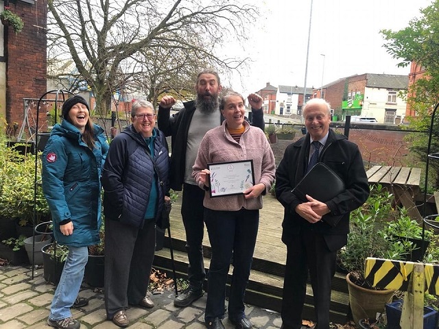 Community gardening group Historic Cheapside, led by Paula Hickey and Martin Cove (centre)