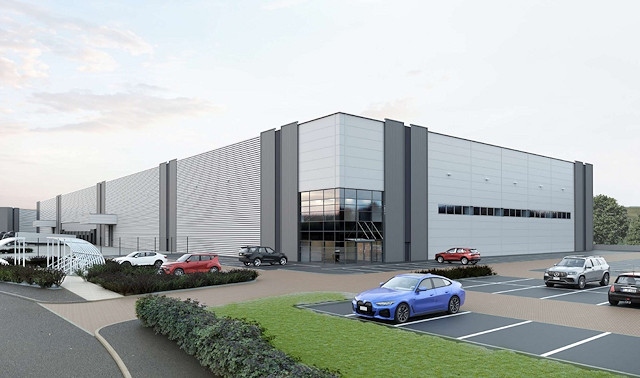 Image of 12.5 metre high warehouse planned for Plot J2 at Kingsway Business Park