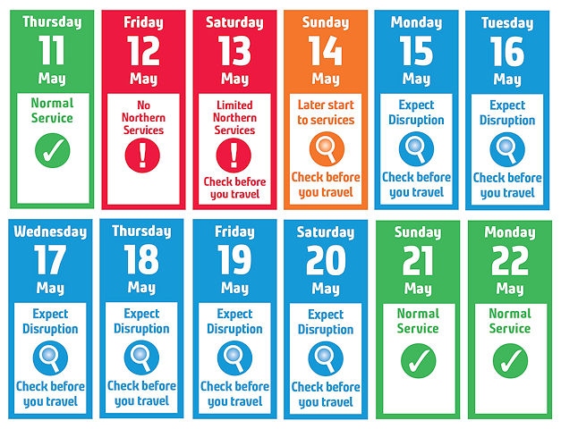 Travel advice calendar - May 2023 strikes