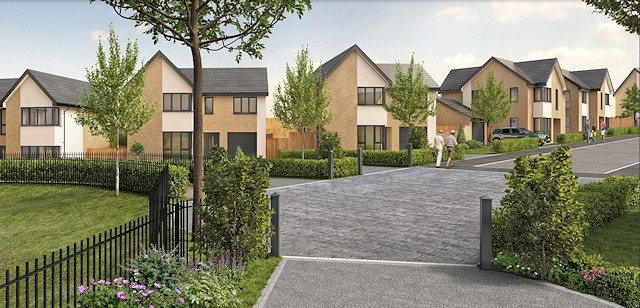 CGI of how new housing off Crompton Avenue, Balderstone, Rochdale, could look