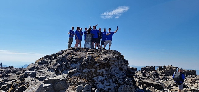 Darren Hibbert & The Wanderers at the summit of Ben Nevis