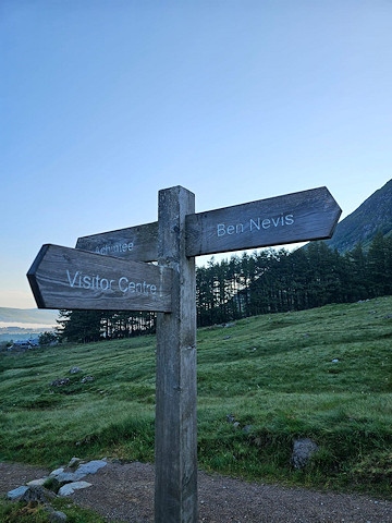 Signpost to Ben Nevis