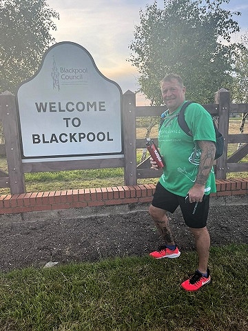 Welcome to Blackpool – Richard Higgs with his Rotork Waterbottle